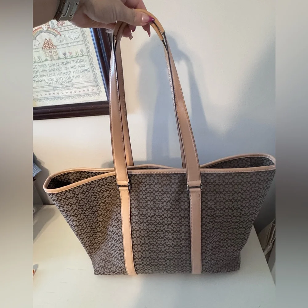 COACH Mini Signature Large Travel Tote - Picture 2 of 6